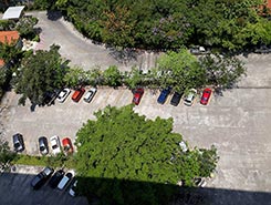 Huge parking place