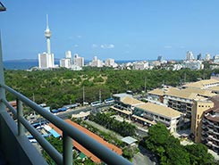 View of Pattaya Park from a balcony